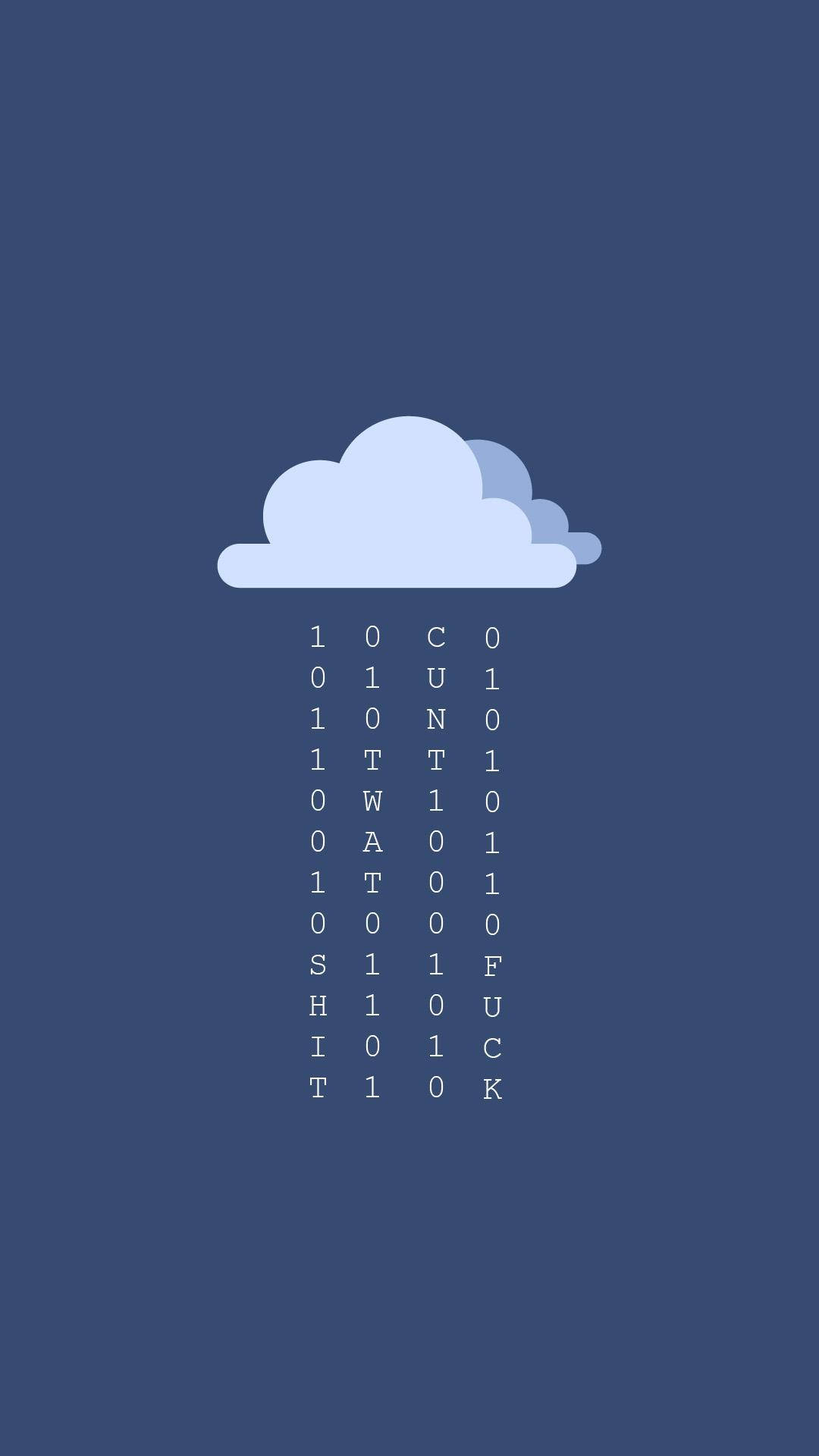 Cloud Typography Minimalist Android Background