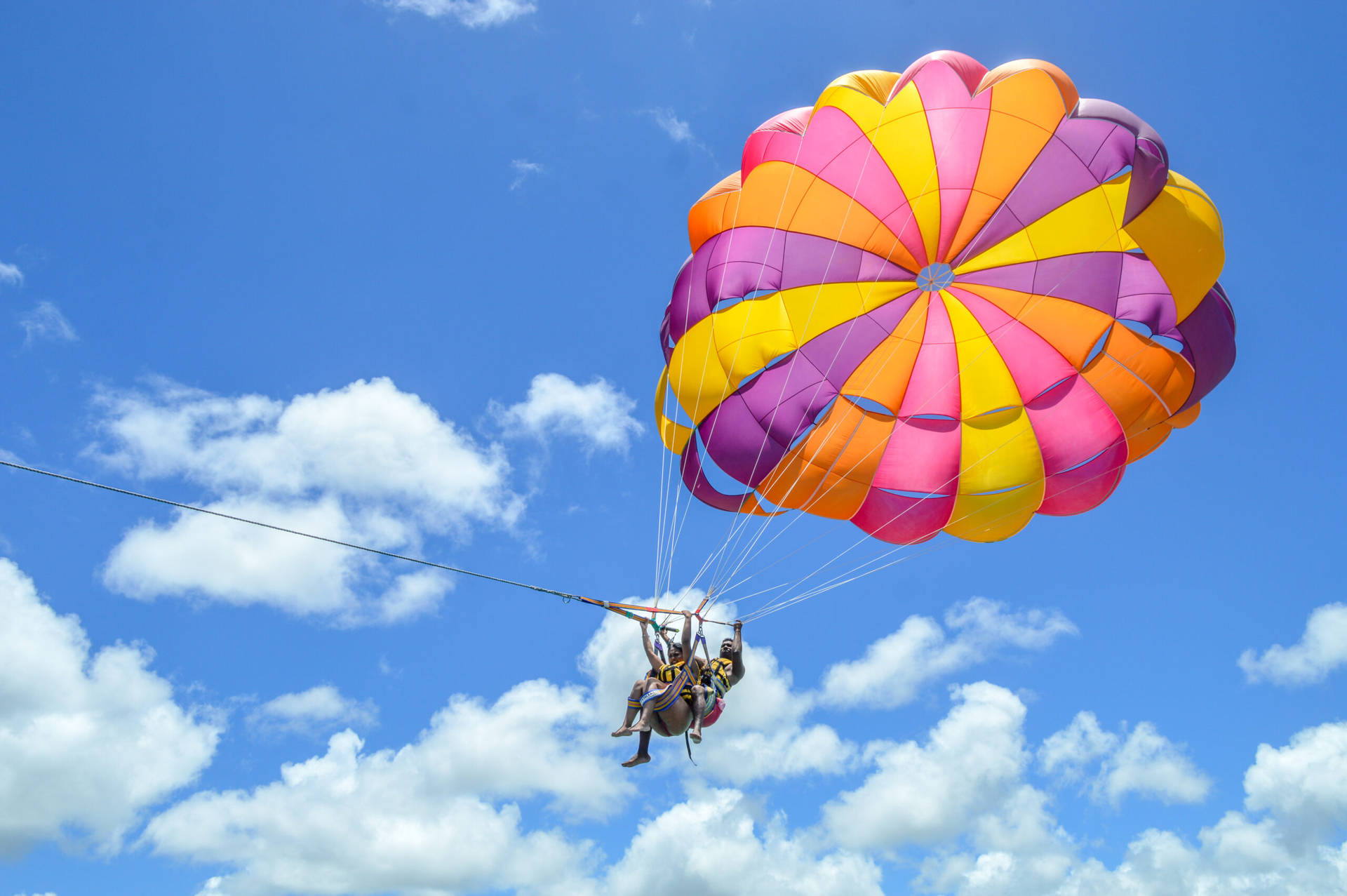 Cloud View During Parasailing Background