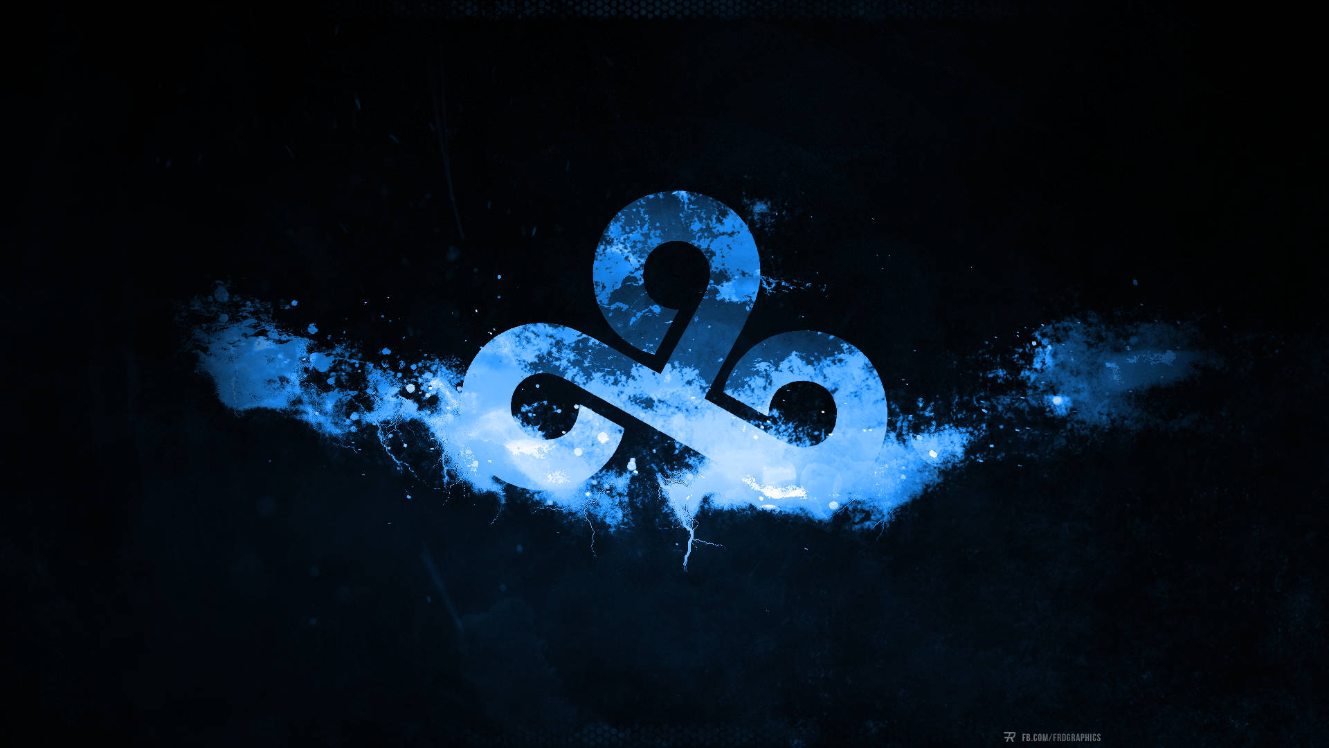 Cloud9 Hazy Blue Logo Background