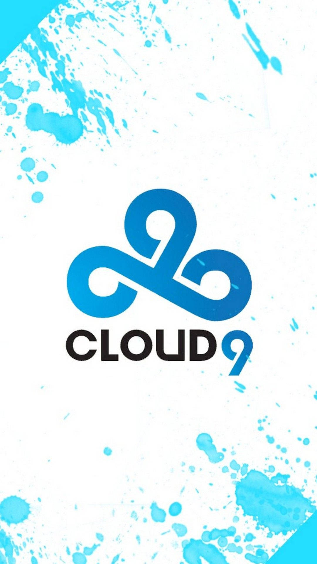 Cloud9 Logo Blue Paint Splatter Background