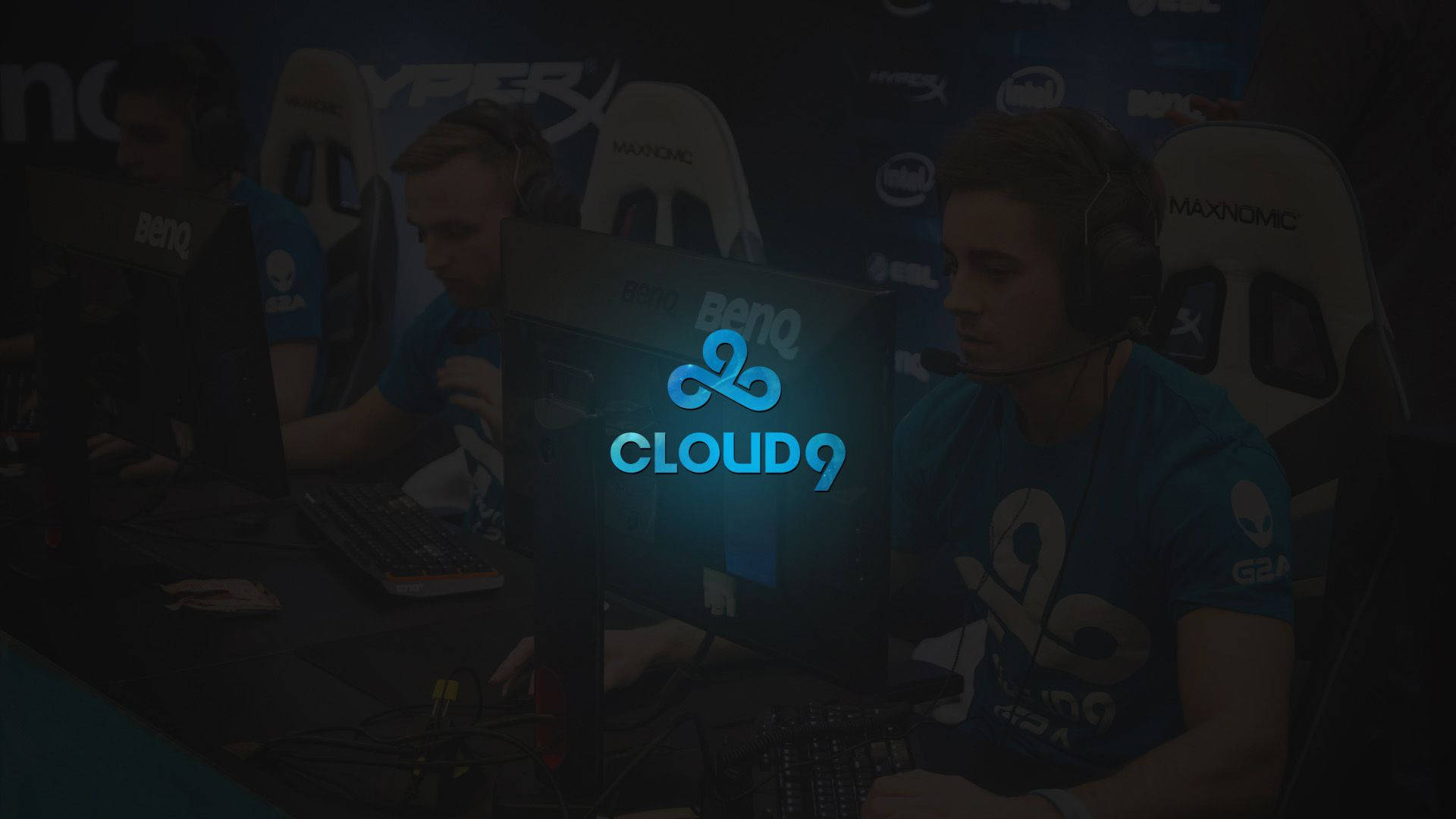 Cloud9 Logo With E-spot Players Background