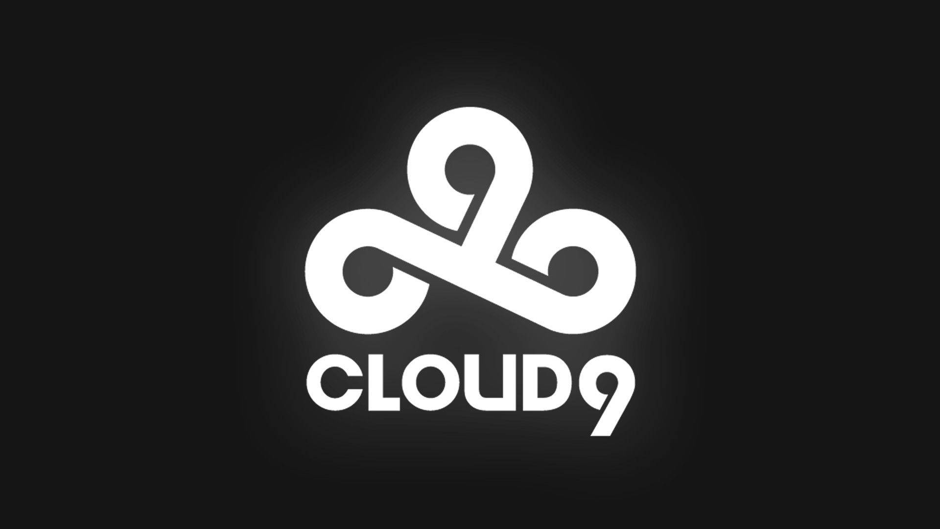 Cloud9 White Glowing Effect Logo Background