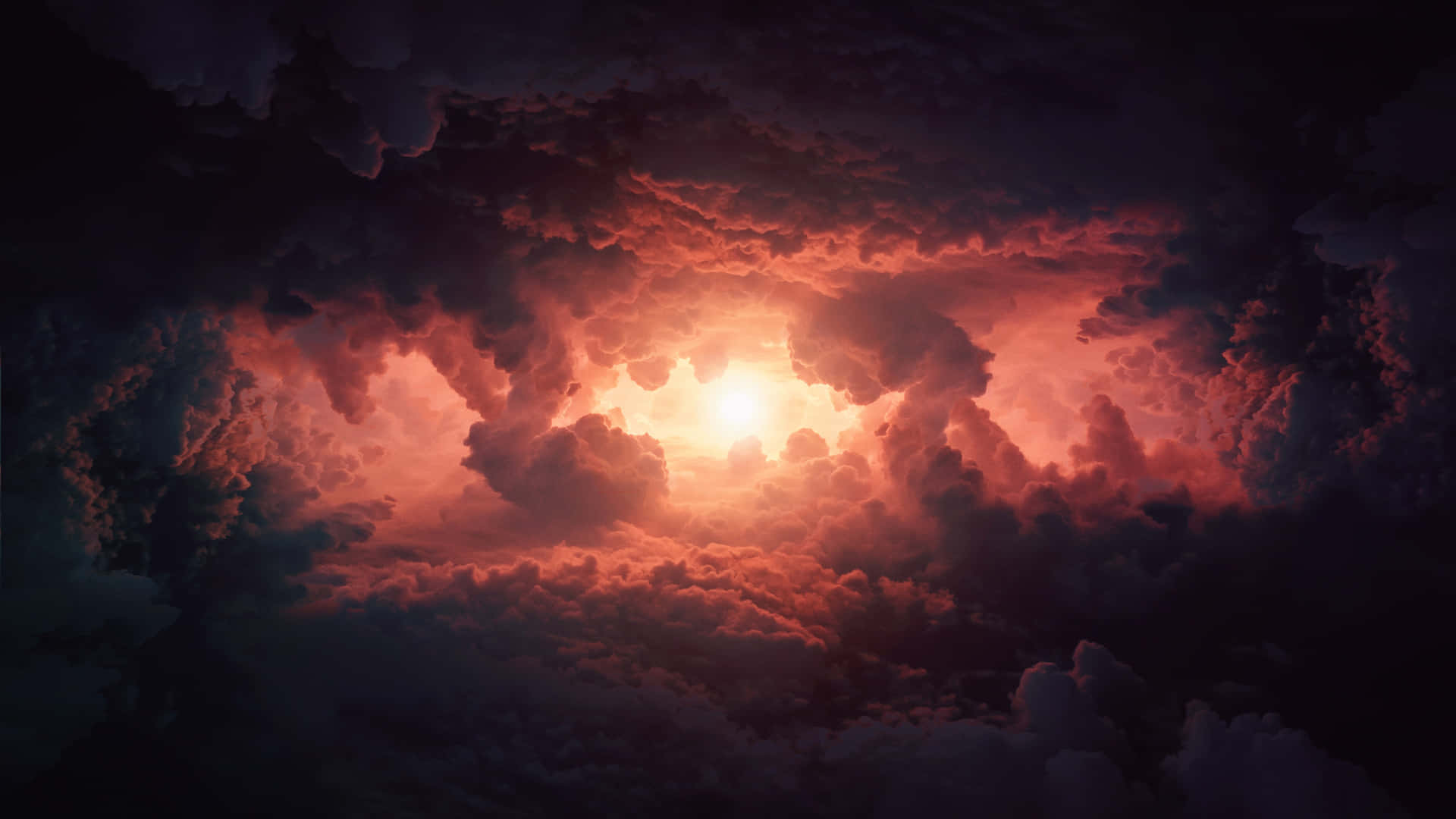 Clouds 4k Dark Pink Light Background