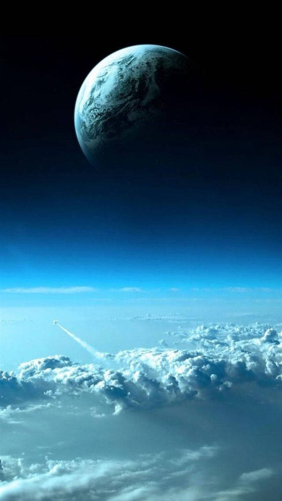 Clouds And Planet Space Iphone Background