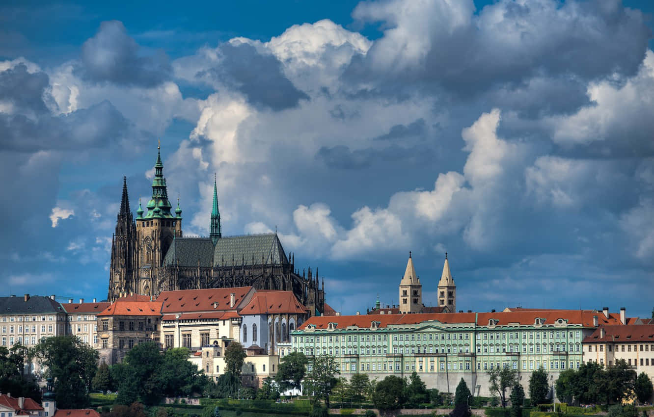 Clouds At Prague Castle Background
