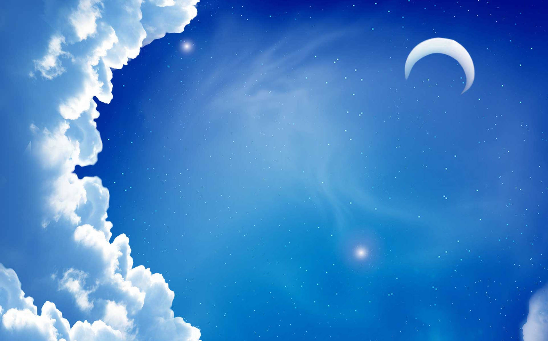 Clouds On Blue Night Sky Background