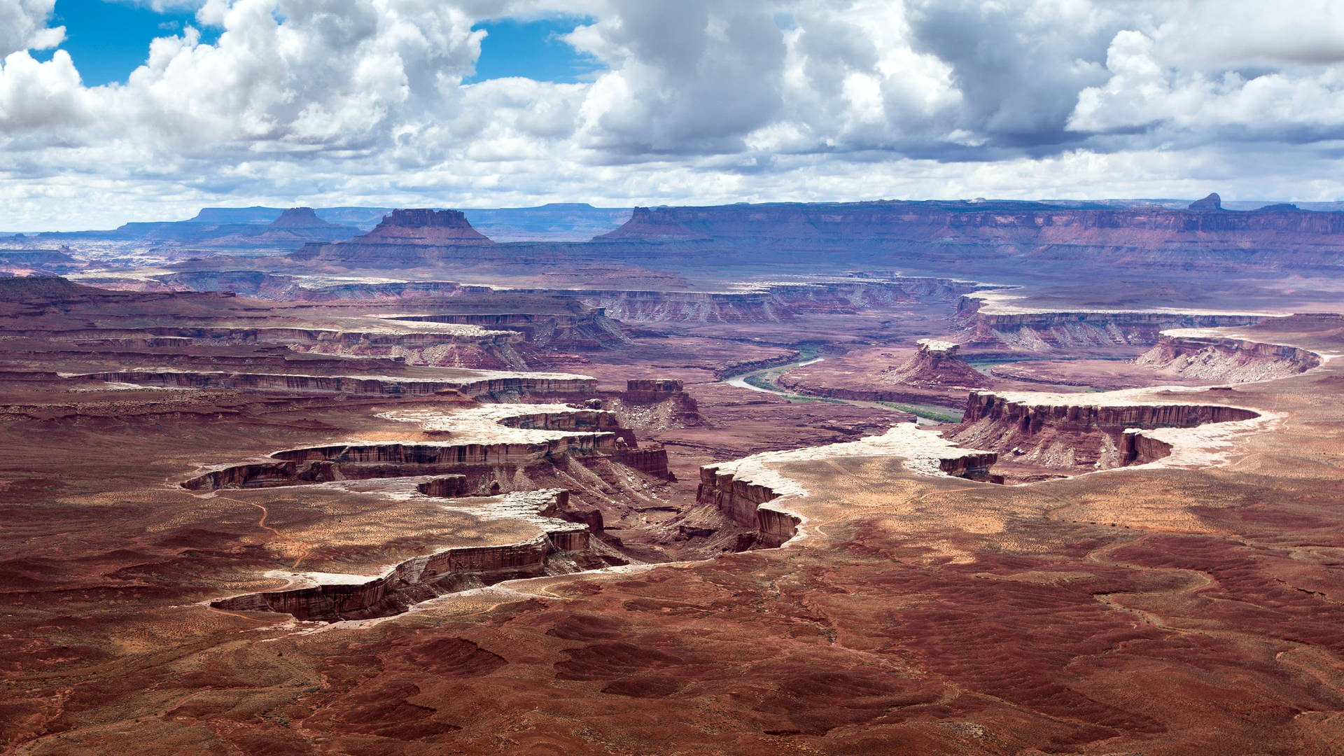 Clouds Over Canyonlands National Park Background