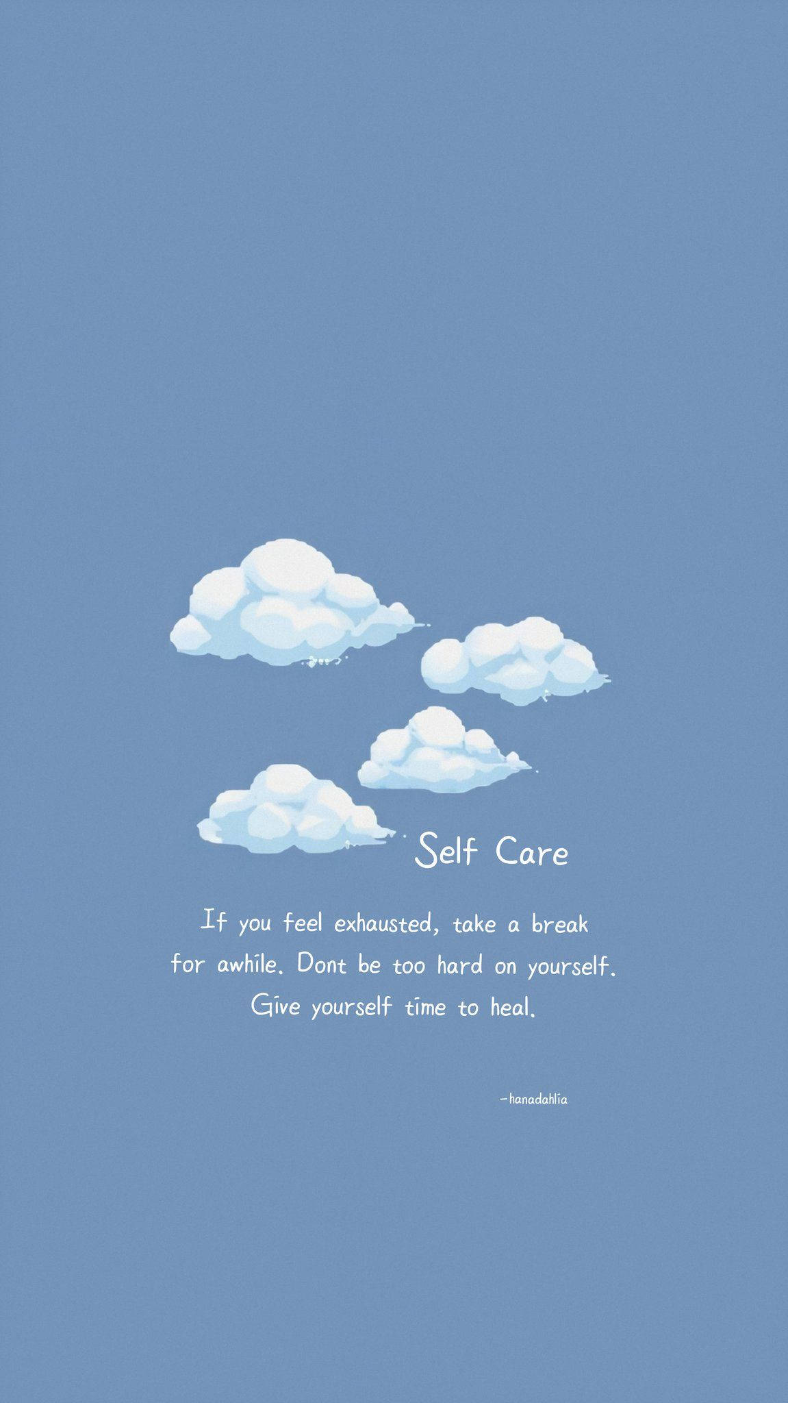 Clouds Self Care Quotes Pinterest Aesthetic Background