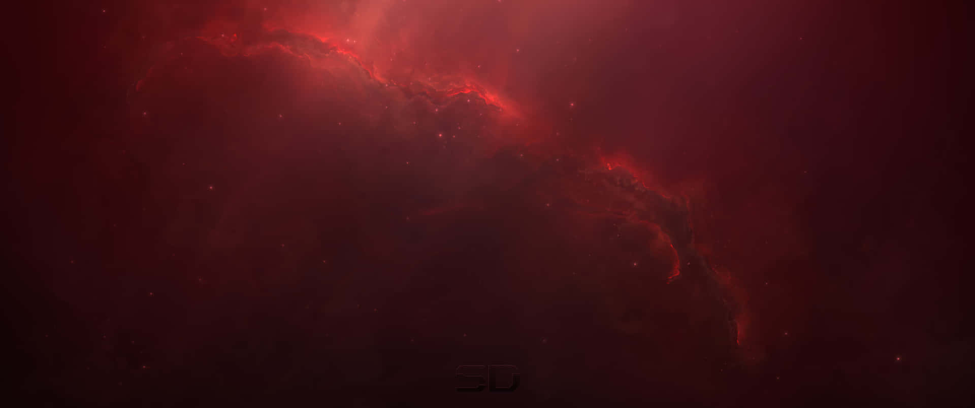 Cloudy Galaxy Red Ultra Wide Hd
