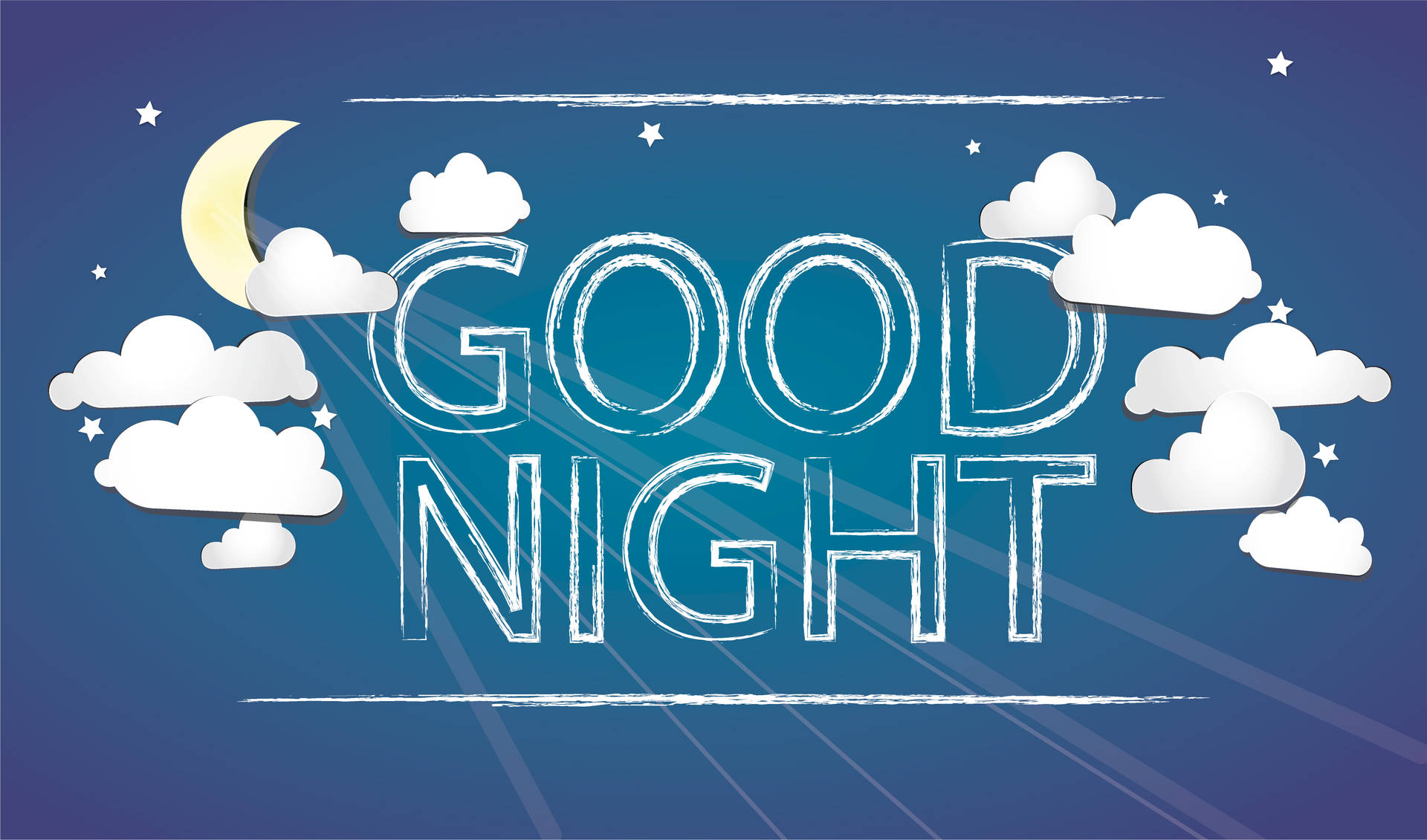 Cloudy Good Night Background