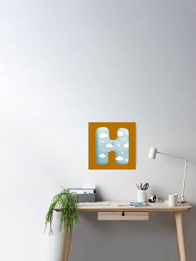 Cloudy Letter H Home Decor