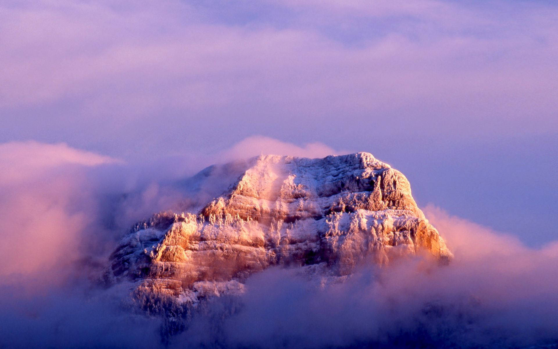 Cloudy Mountain Top Macos Background