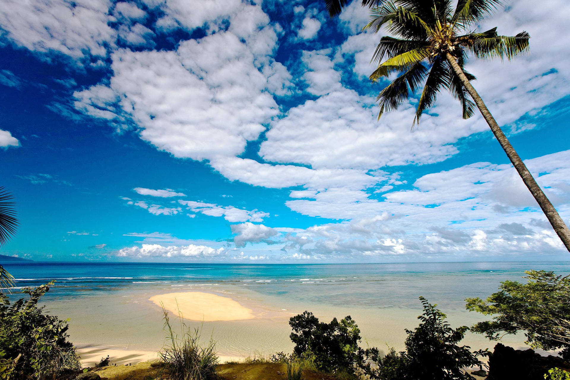 Cloudy Skies Beach In Comoros