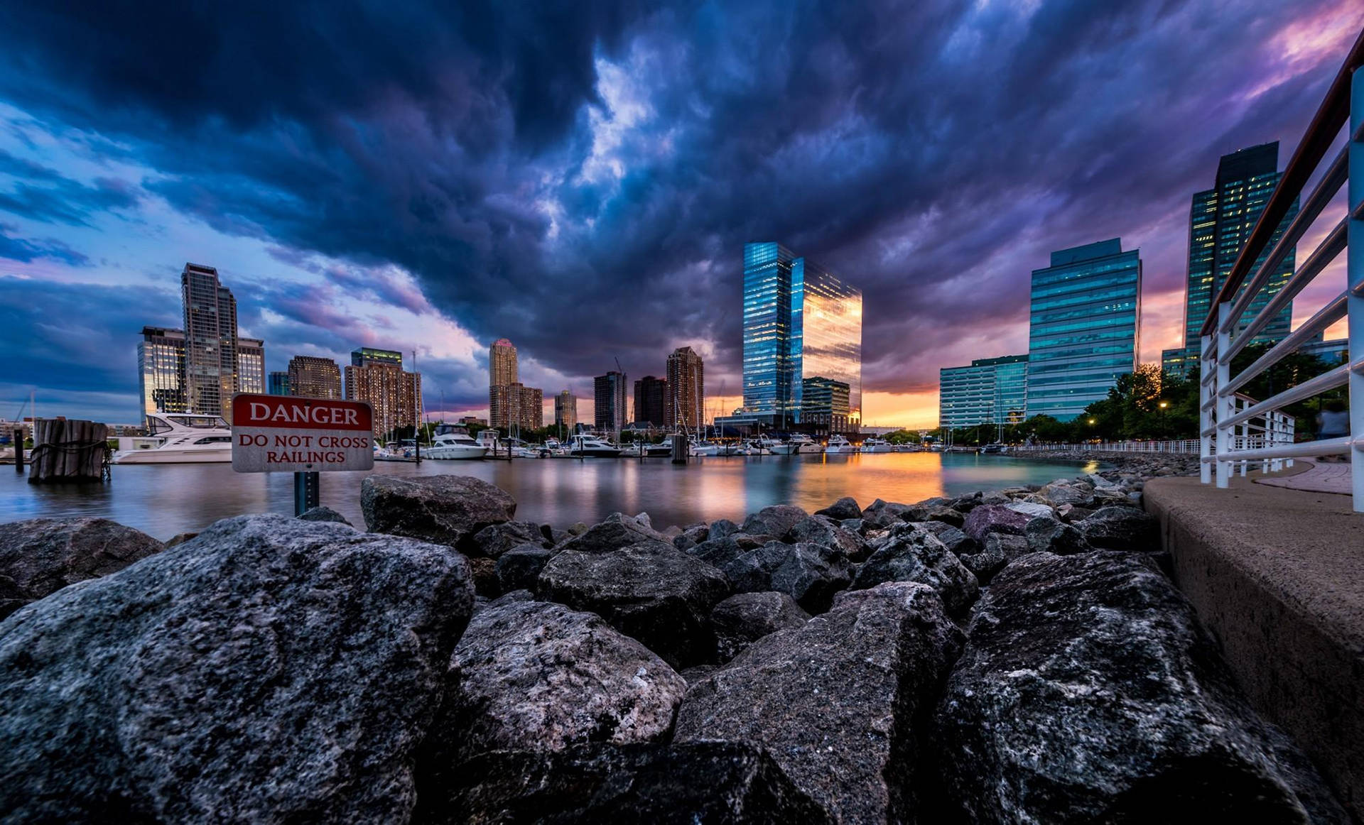 Cloudy Sky Above New Jersey Background