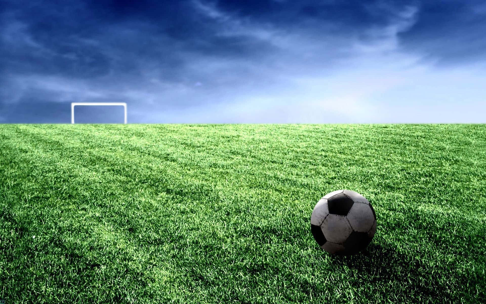 Cloudy Sky And Goalpost Football Pc Background