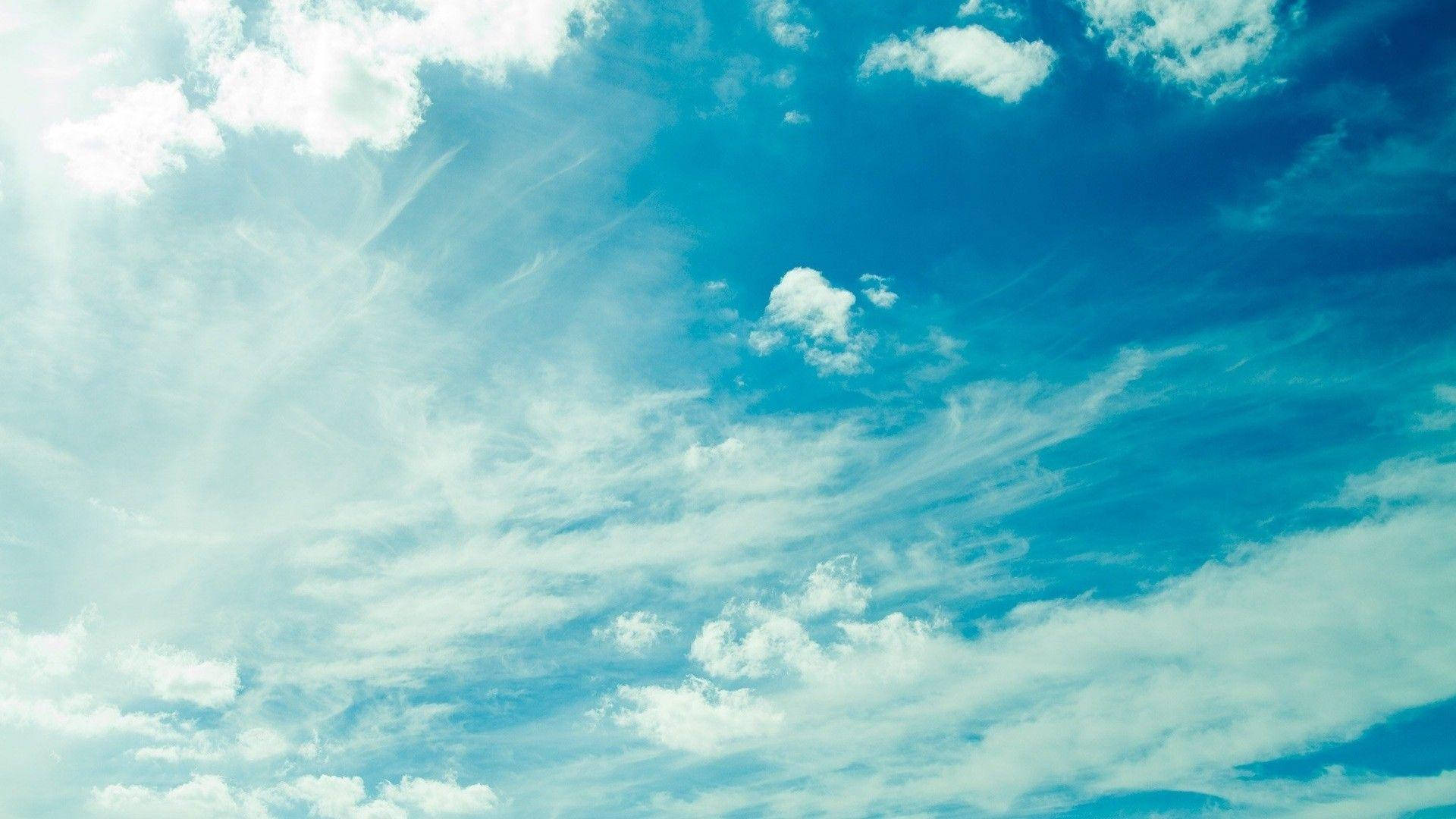 Cloudy Sky Blue Aesthetic Pc Background