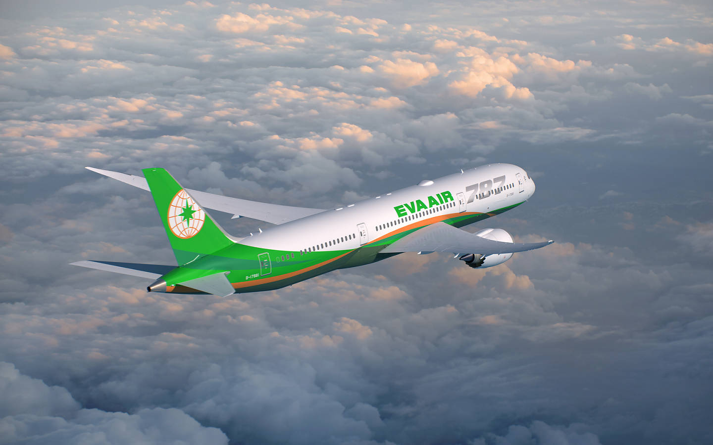 Cloudy Sky Eva Air Background