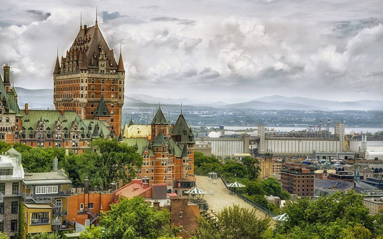 Cloudy Sky Quebec City Background