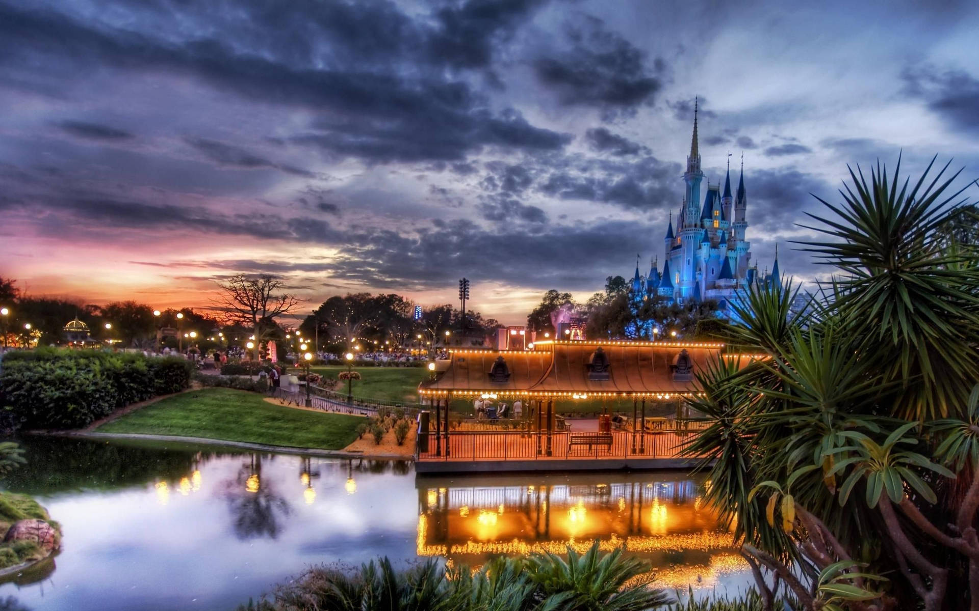 Cloudy Sky Walt Disney World Desktop Background