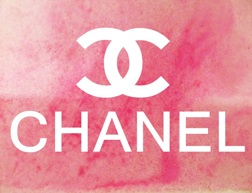 Cloudy Substance Behind Pink Chanel Logo Background