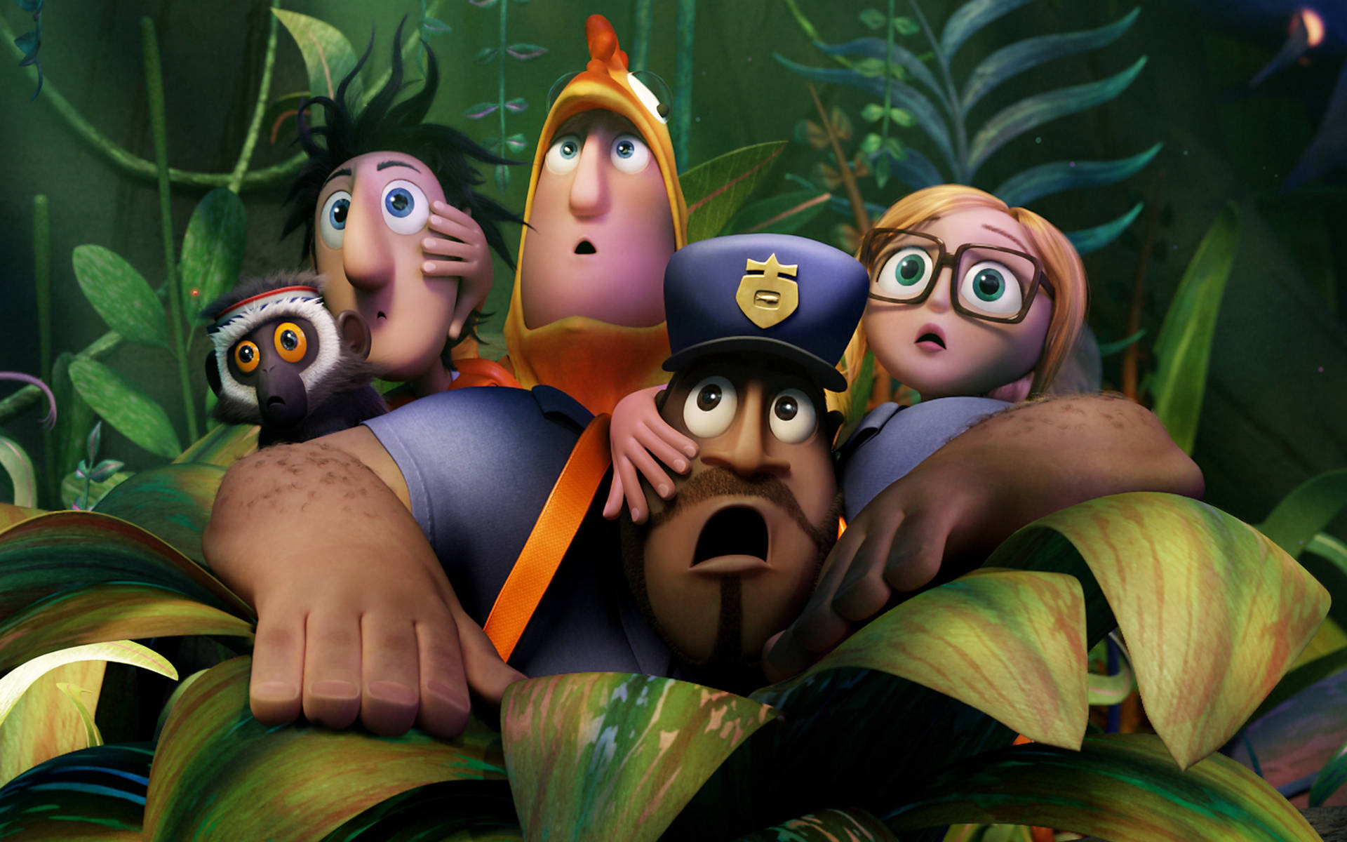 Cloudy With A Chance Of Meatballs 2 Characters Hiding Background