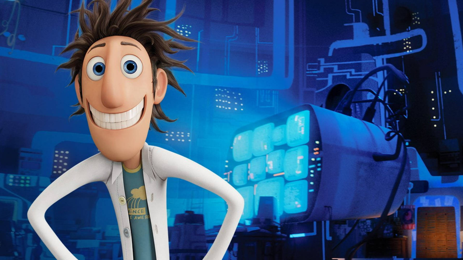 Cloudy With A Chance Of Meatballs 2 Flint's Big Smile Background