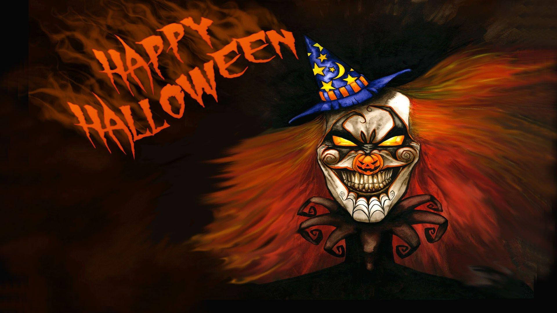 Clown Happy Halloween Background