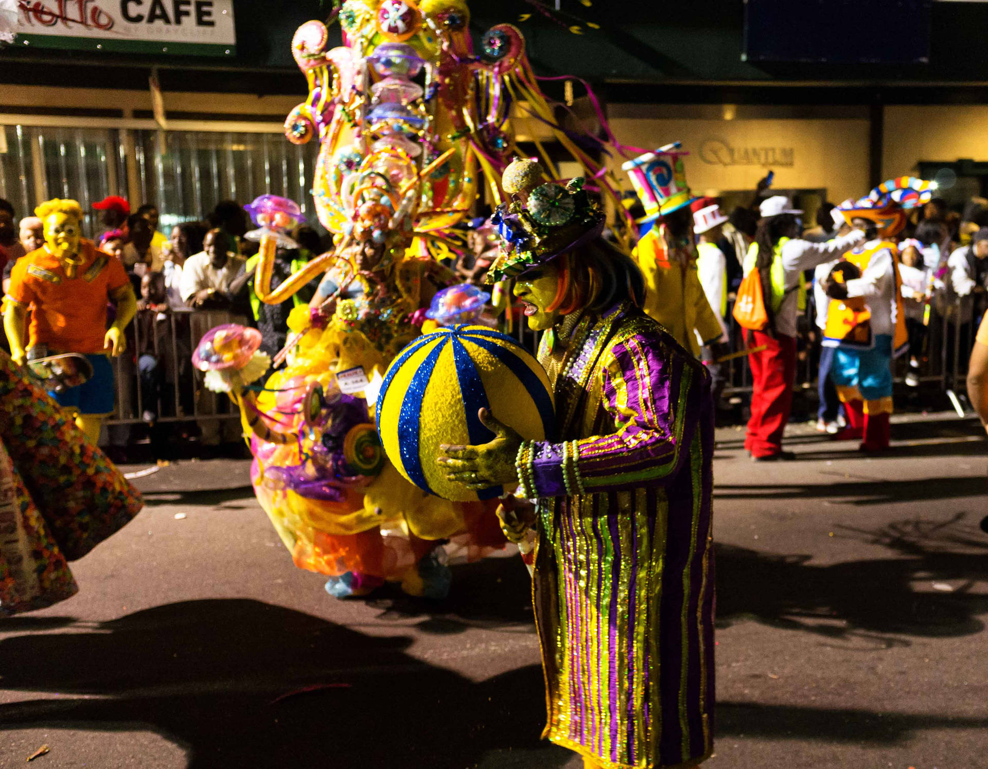 Clown Parade In Bahamas Background