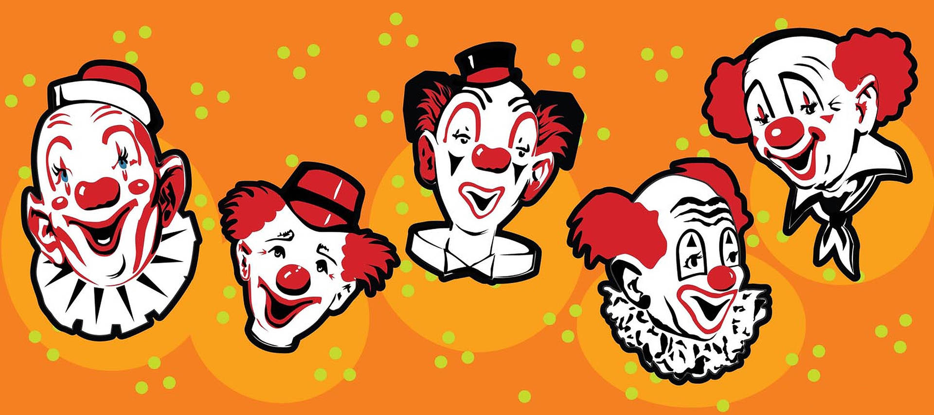 Clowns Vector Art Background
