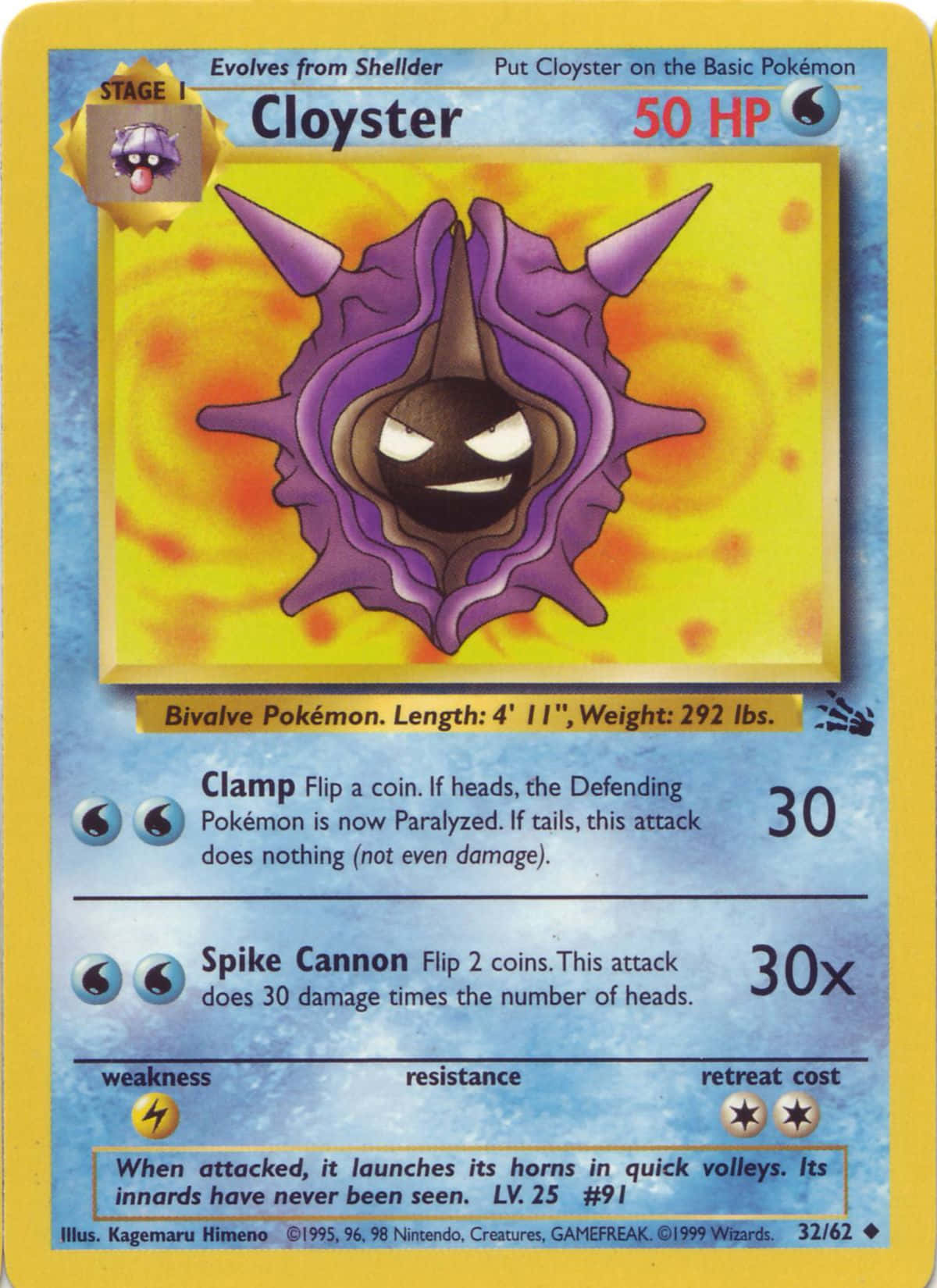 Cloyster 1999 Card