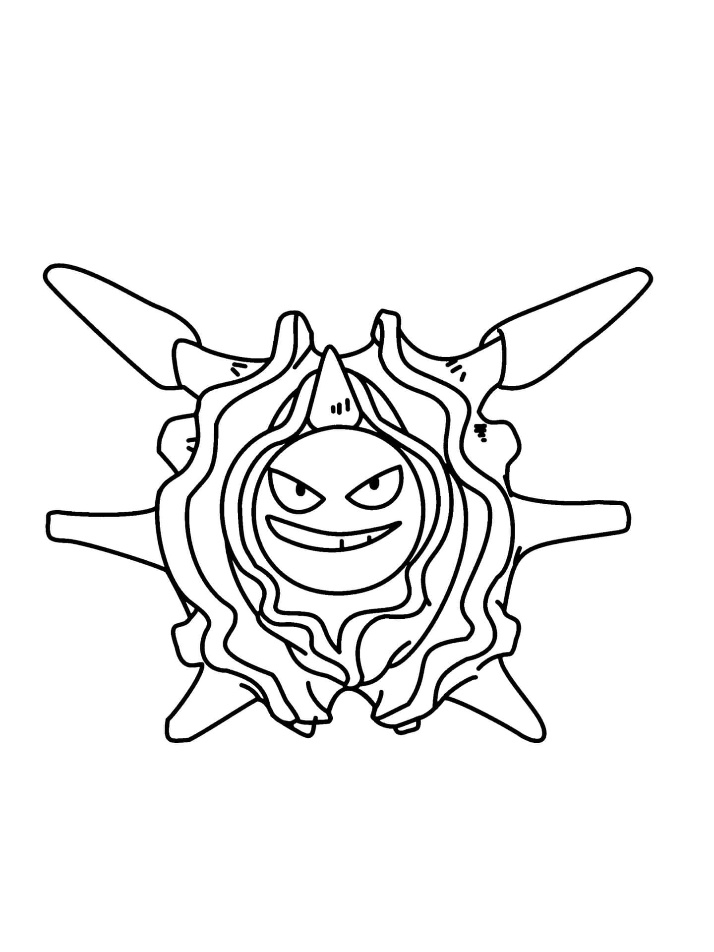 Cloyster Grinning Coloring Page