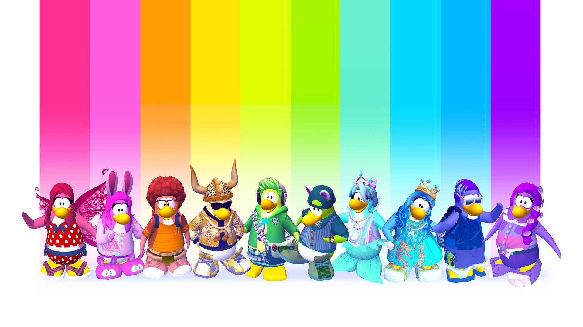 Club Penguin Characters Various Outfit