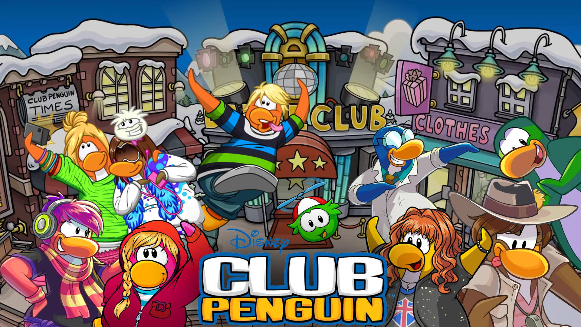 Club Penguin In A Club Dancing Background
