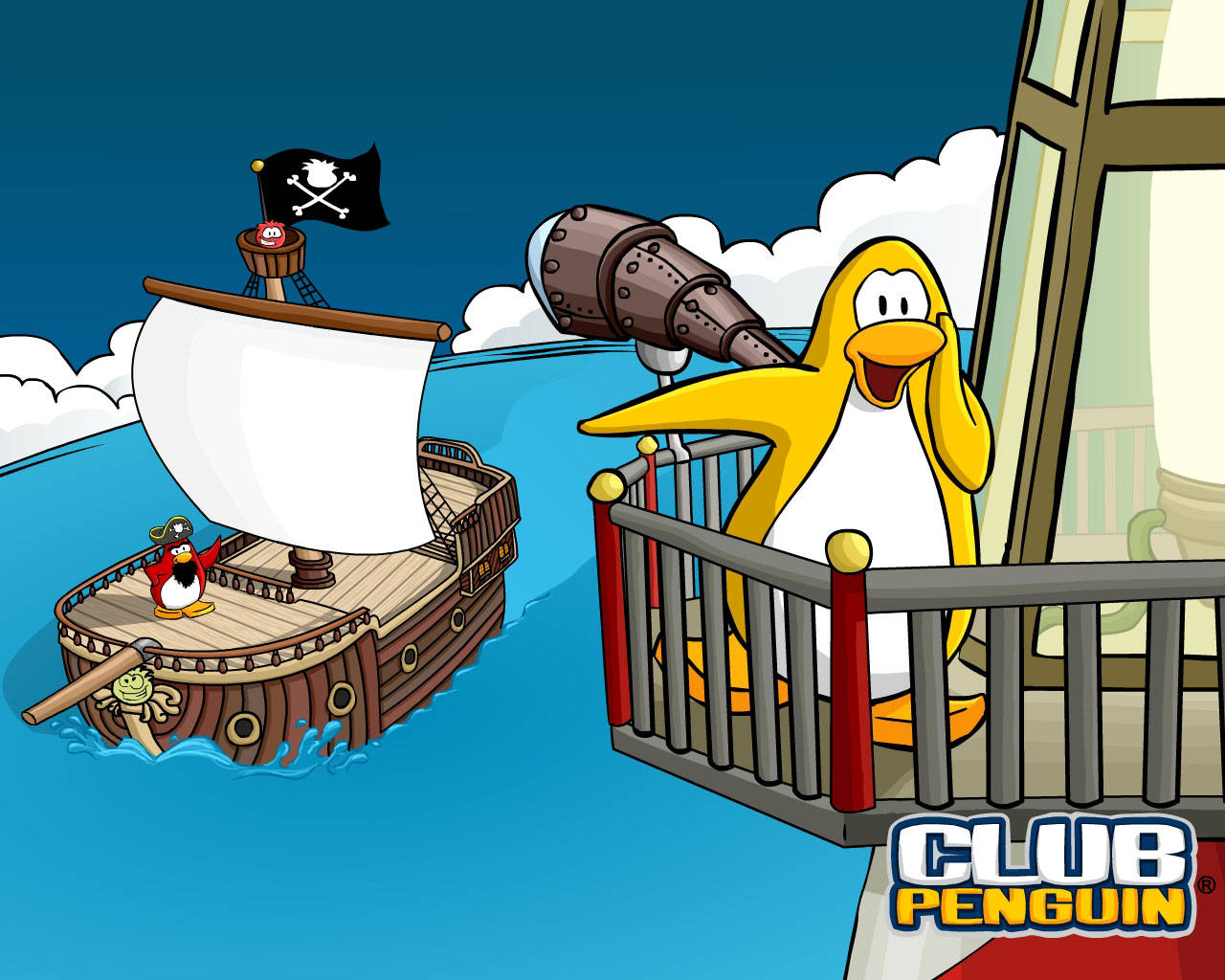 Club Penguin Tower Background
