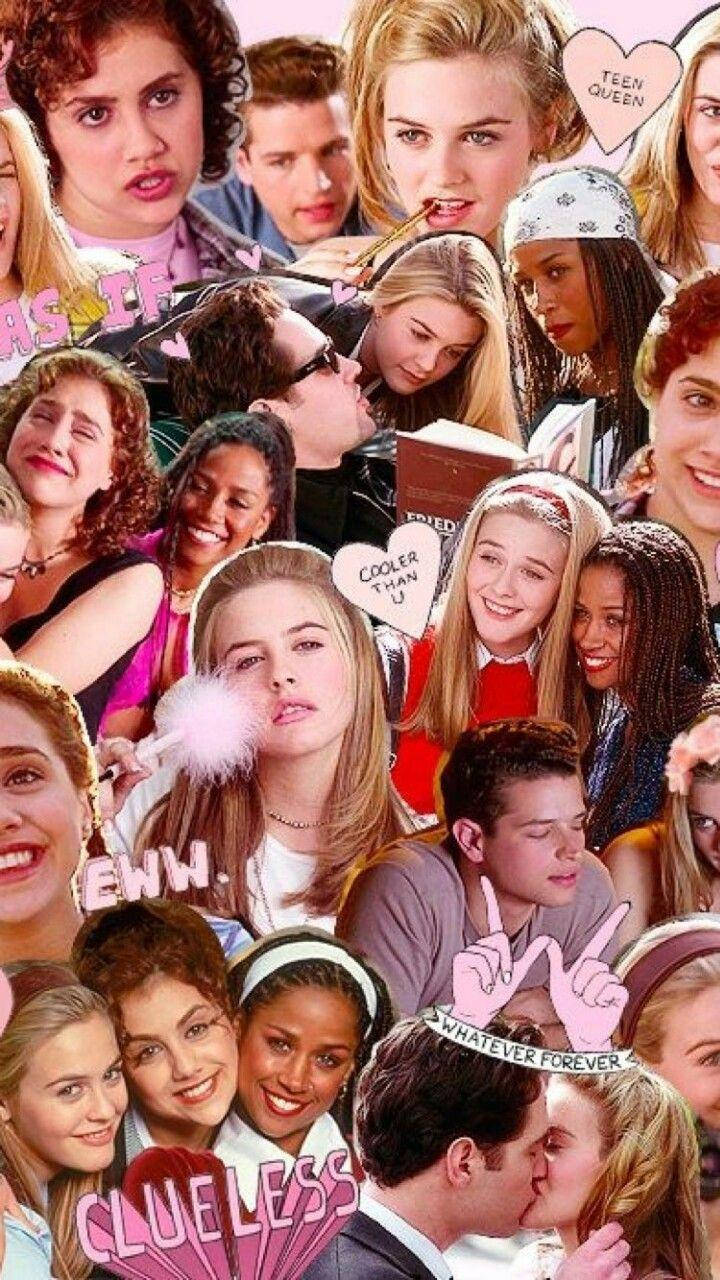 Clueless Casts Collage Background