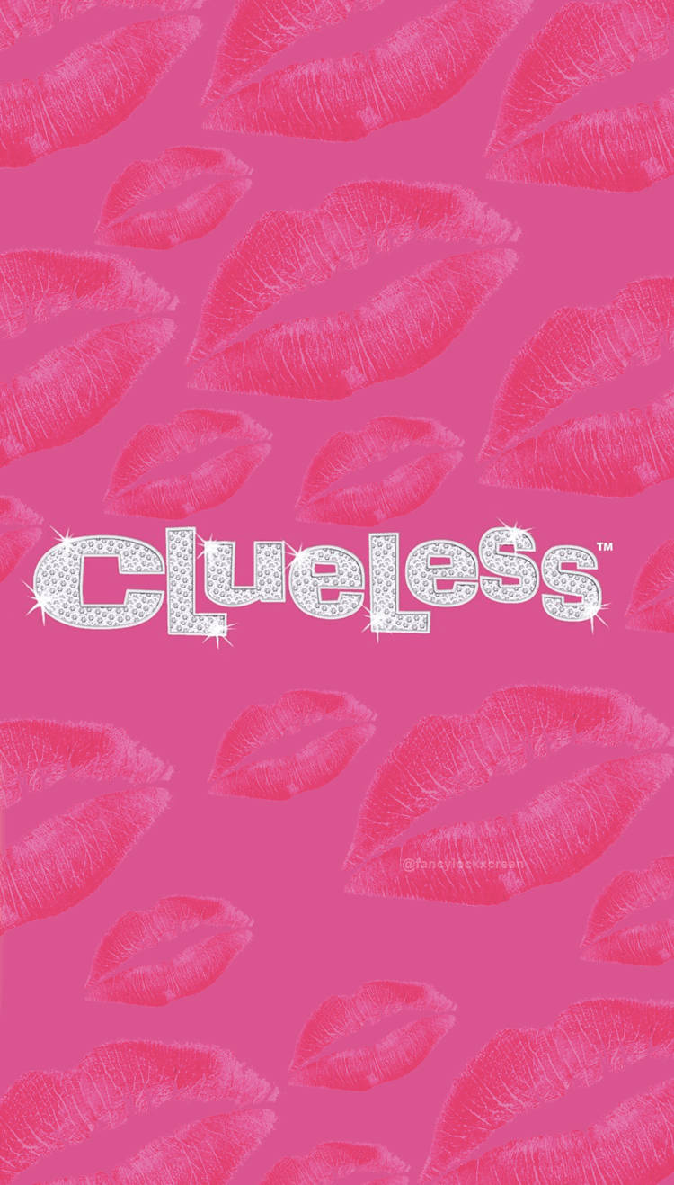 Clueless Film Lips Pattern Poster Background