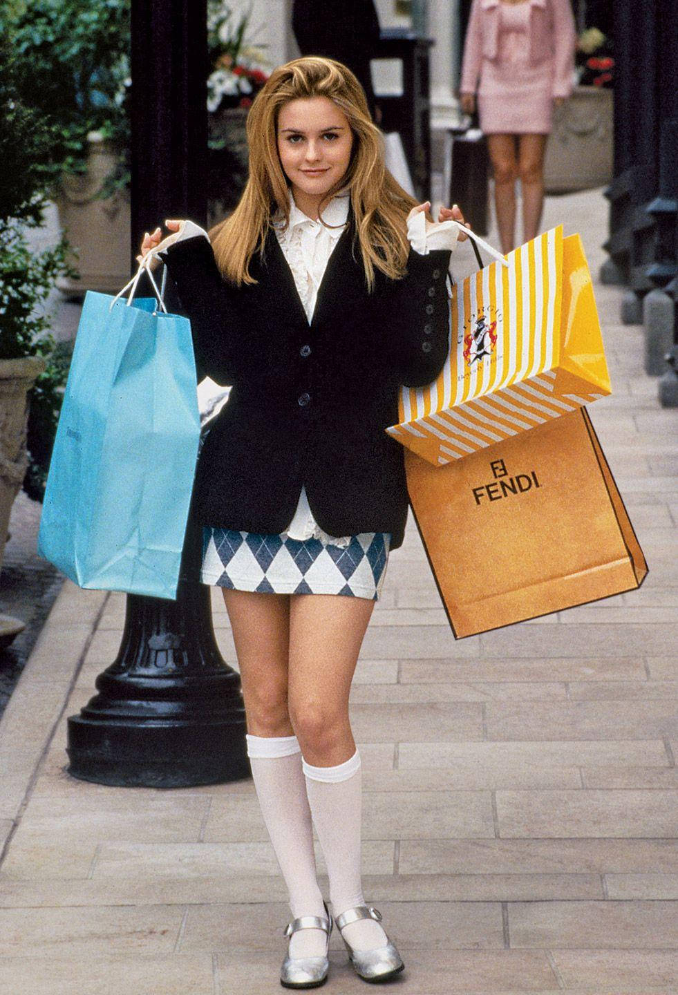 Clueless Shopping Bags Background