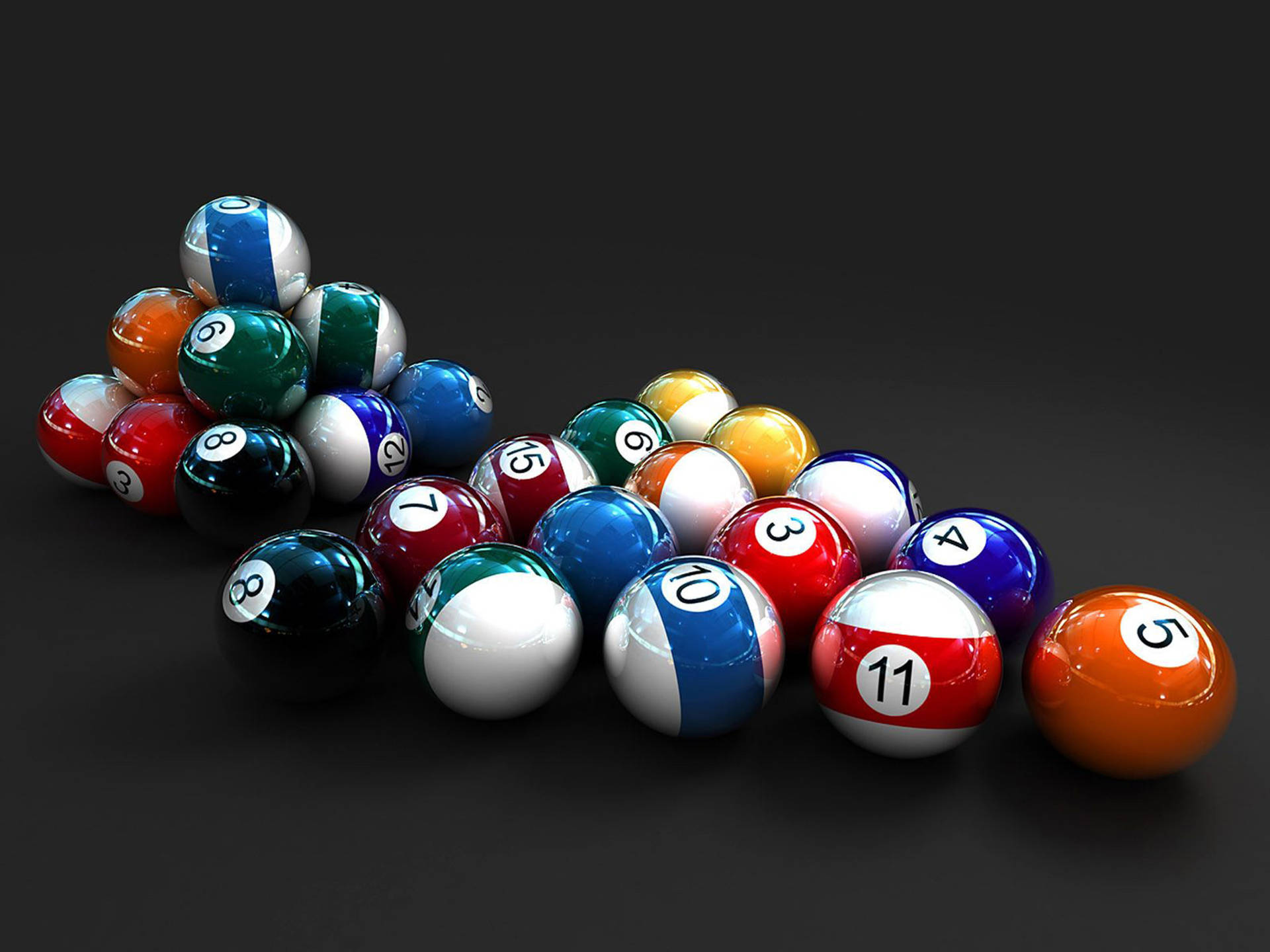 Clustered Snooker Balls