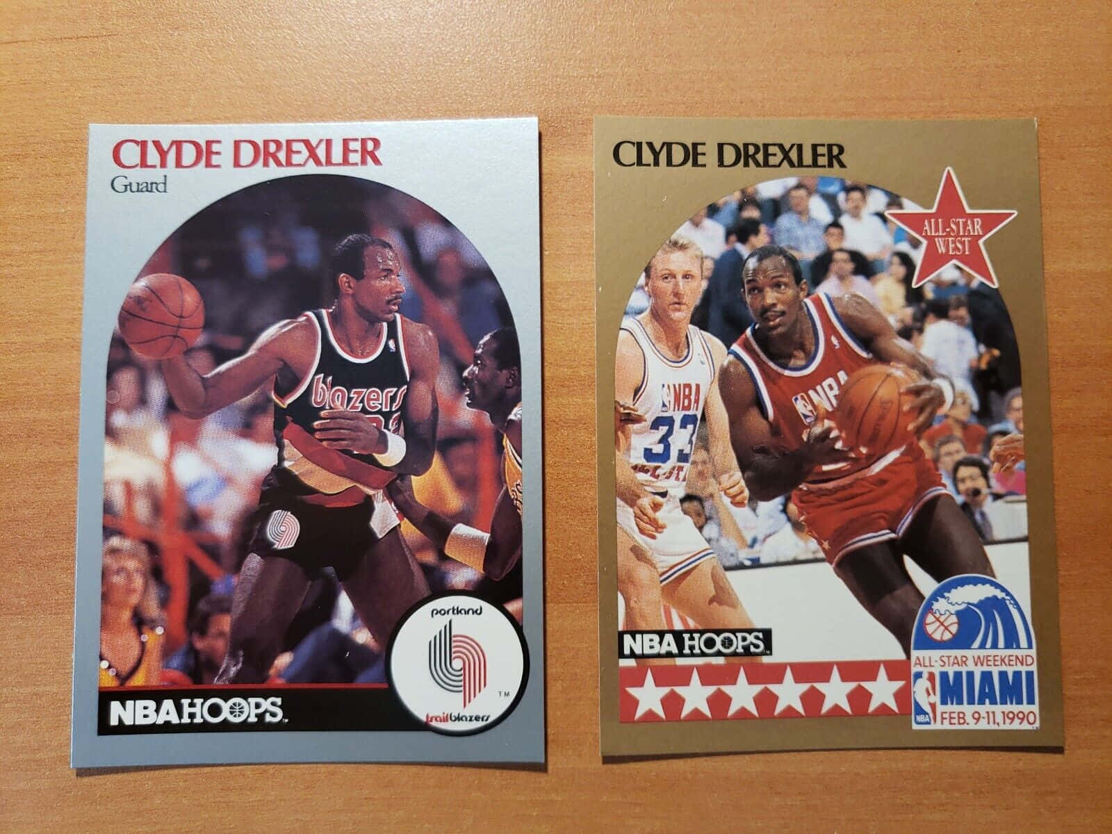 Clyde Drexler Blazers Nba Hoops Magazine Background