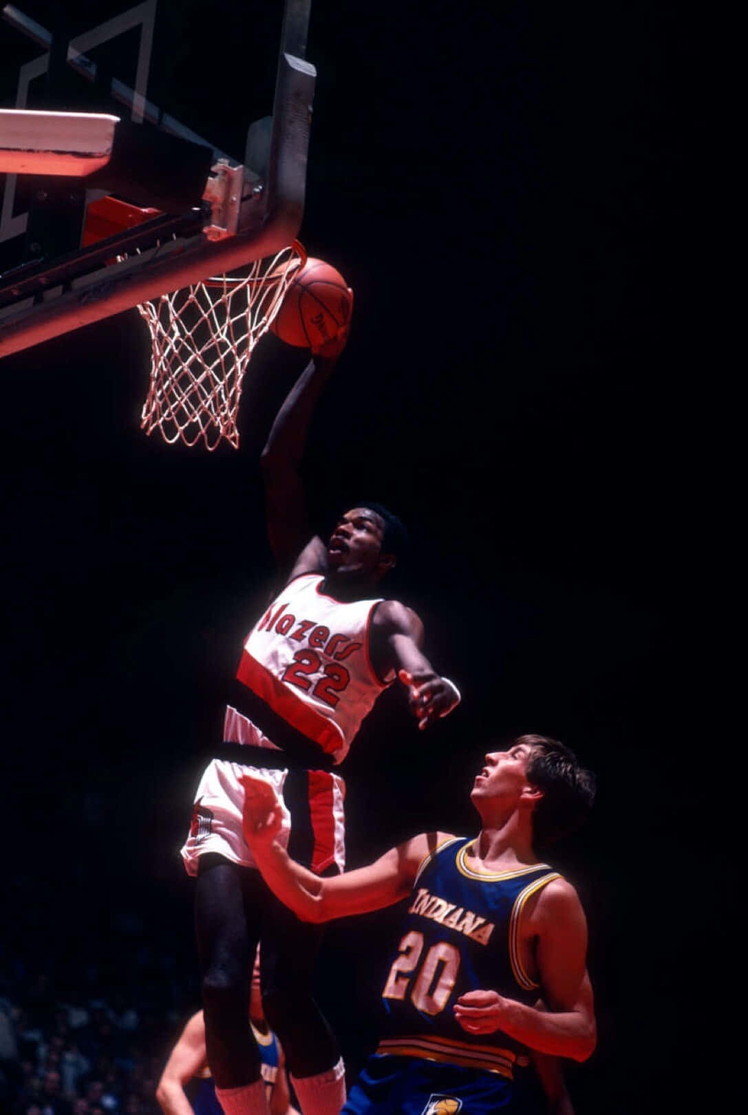 Clyde Drexler Versus Indiana Pacers Photography Background