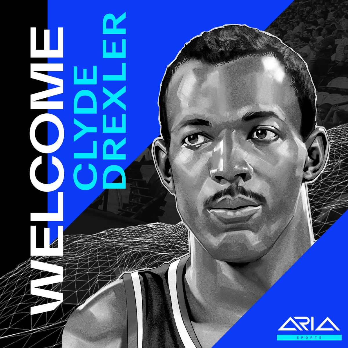 Clyde Drexler Welcome Digital Art Poster Background