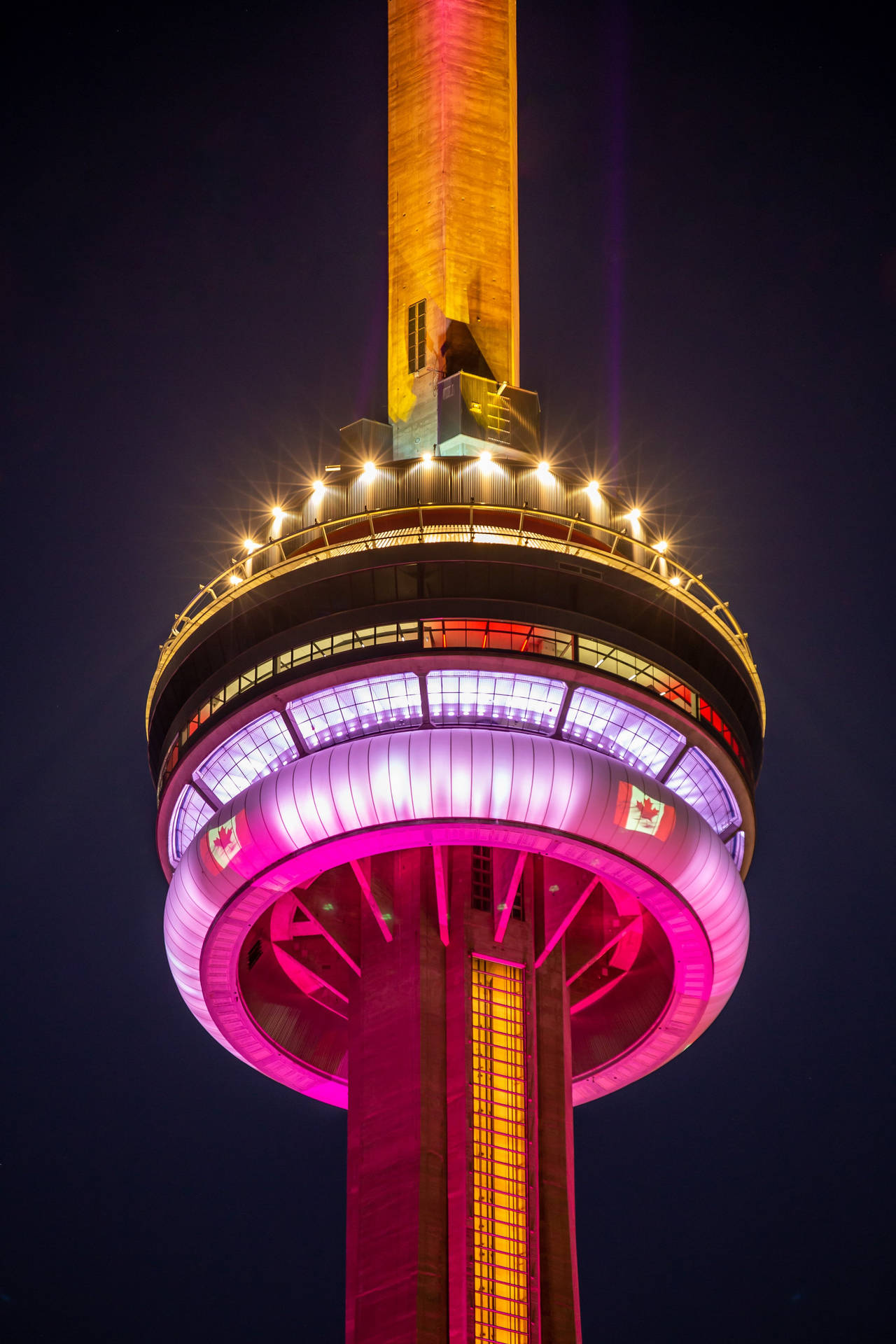 Cn Tower National Flag Of Canada Day Background