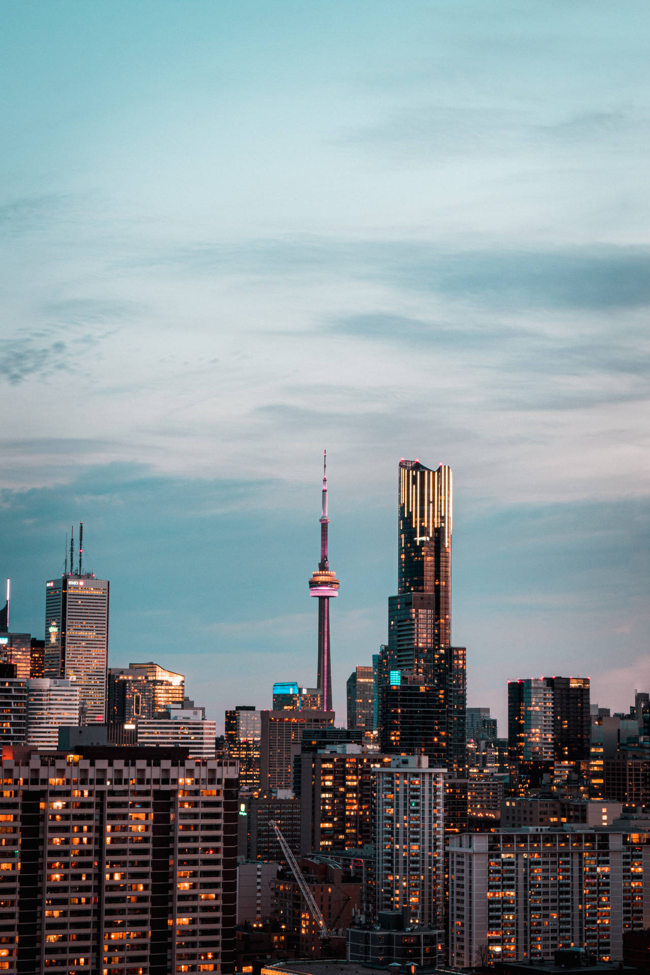 Cn Tower Toronto Skyline Background