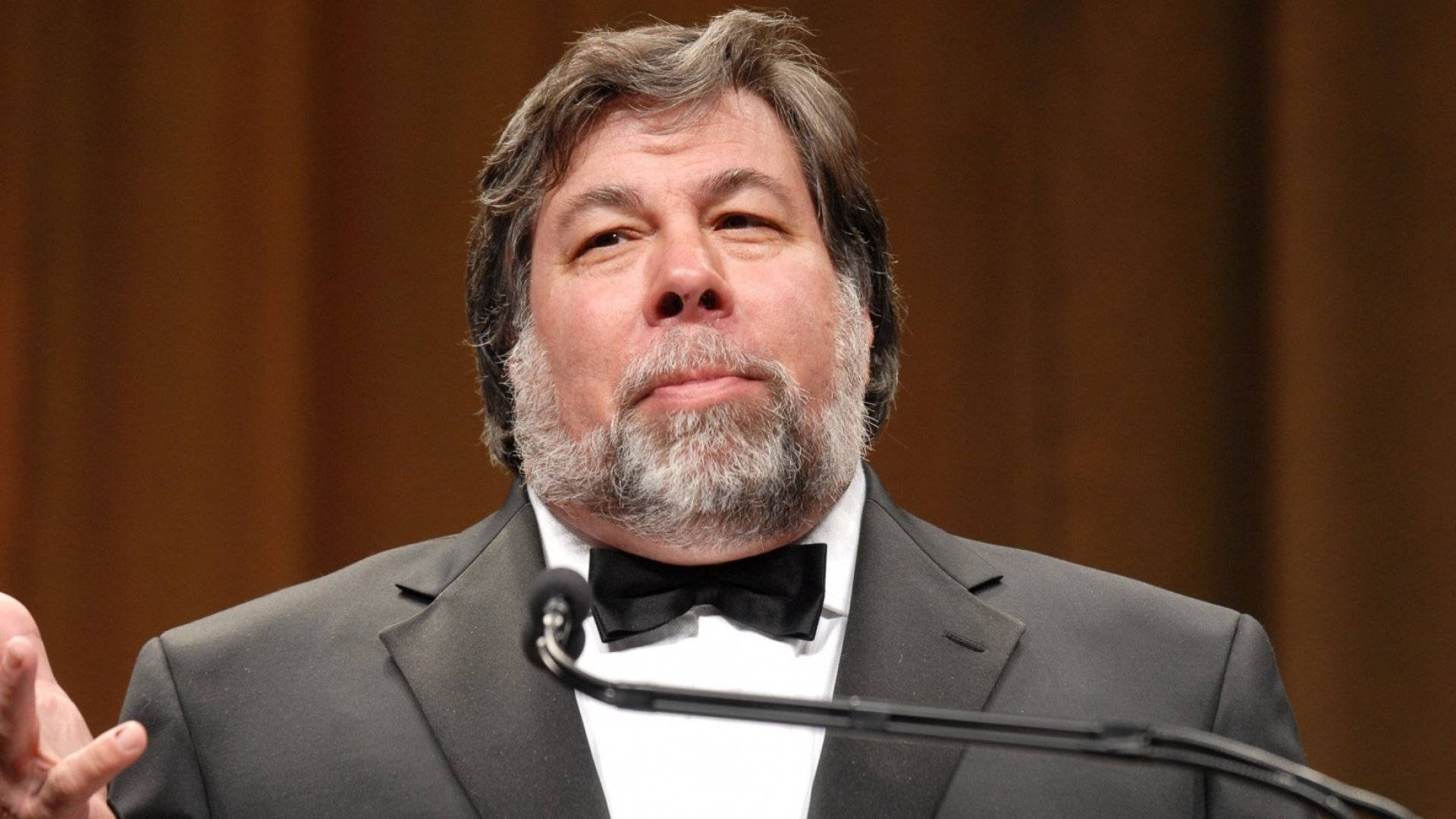 Co Founder Of Apple Steve Wozniak On Speech Background