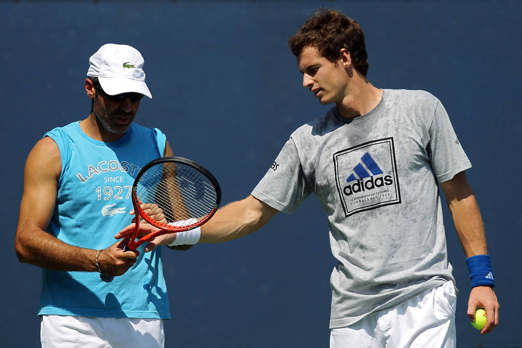 Coach Alex Corretja With Andy Murray