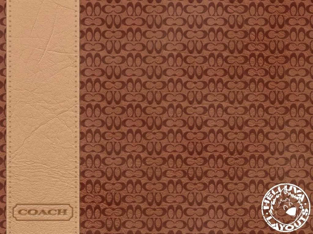 Coach Leather Wallet - Tan And Brown Background