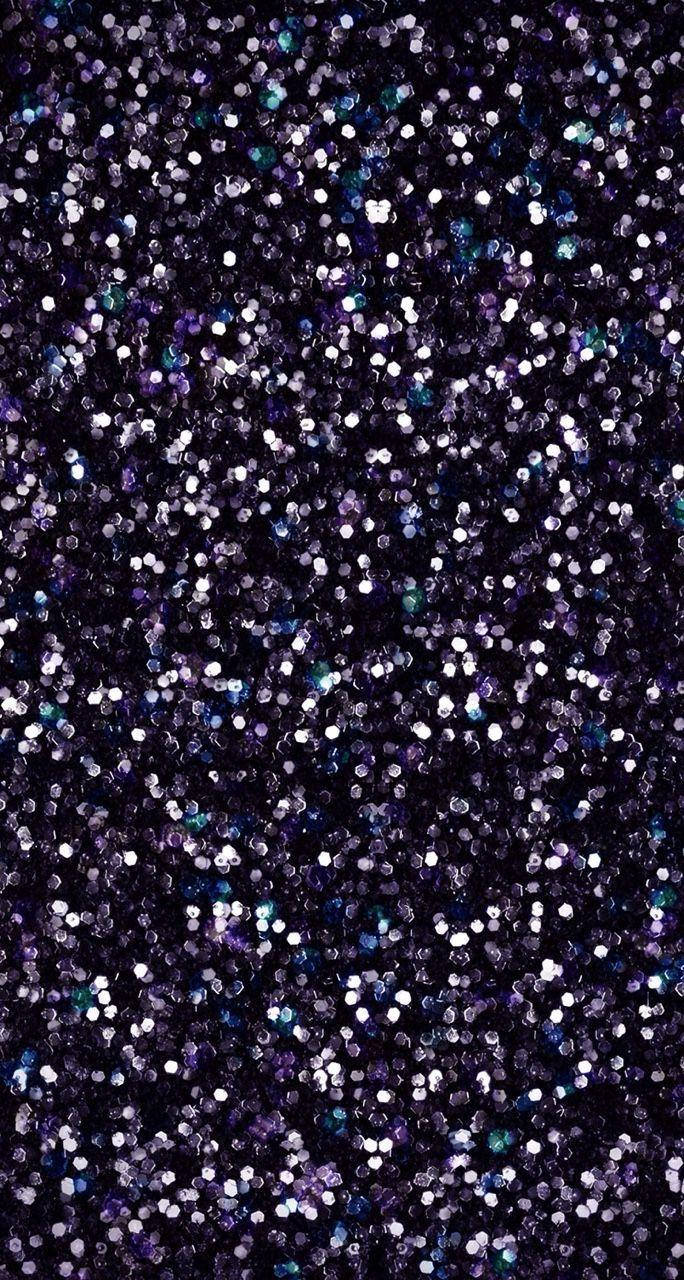 Coarse Black Glitter Sparkle Iphone Background