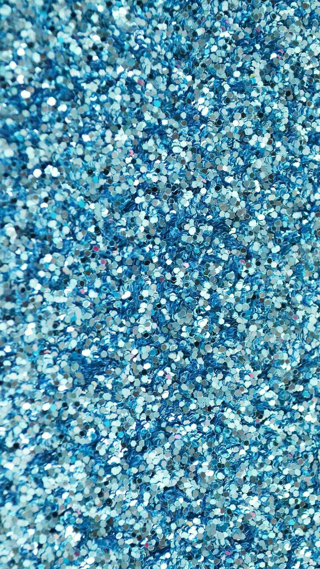 Coarse Blue Glitter Sparkle Iphone Background