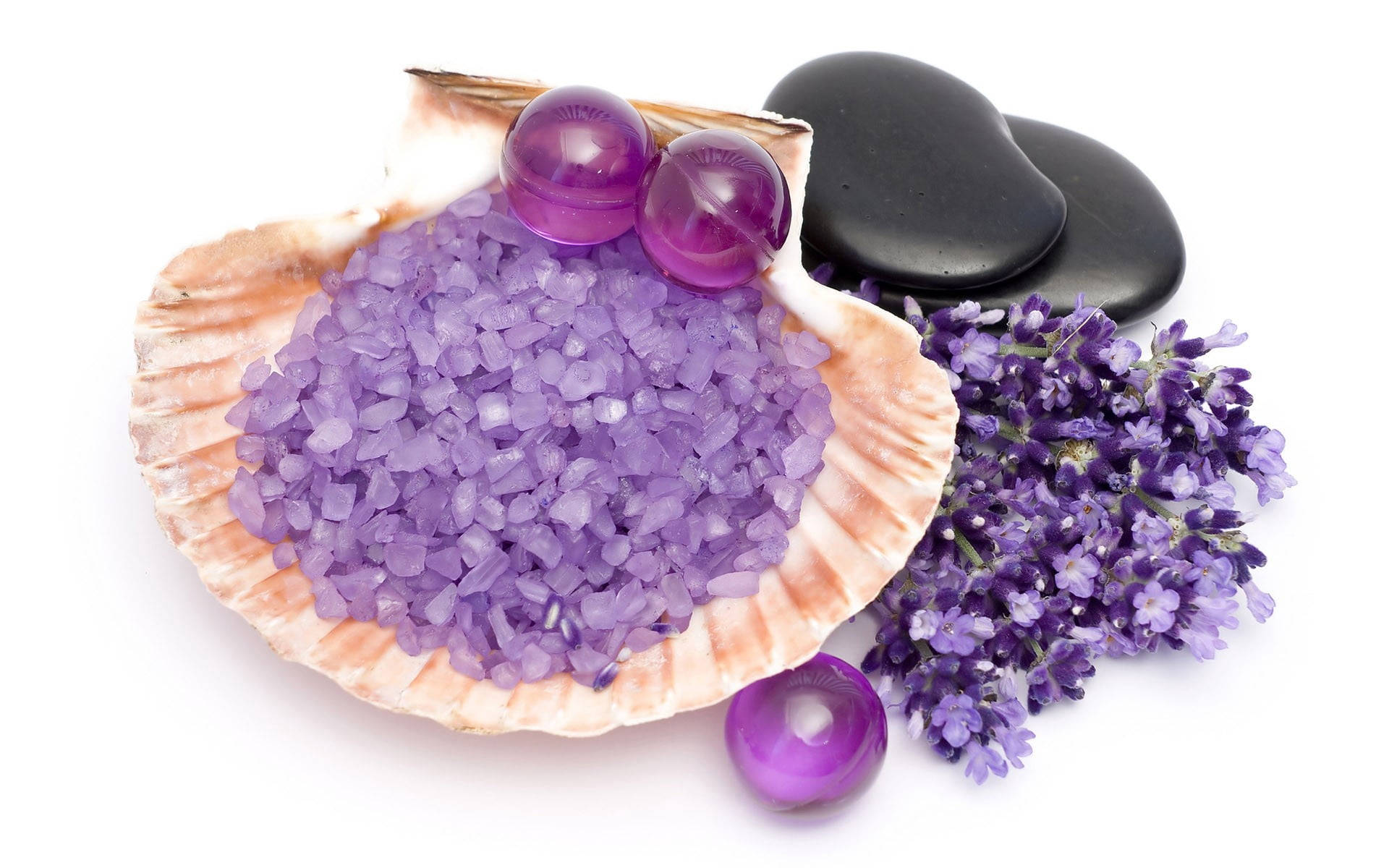 Coastal Amethyst Beads Background