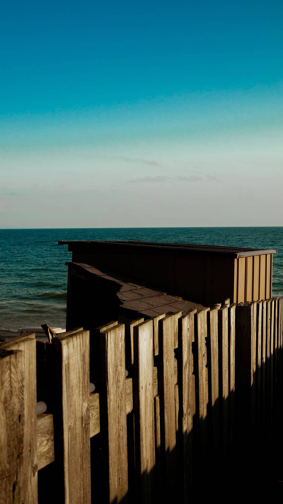 Coastal Beach Fence Tonal Contrast Background